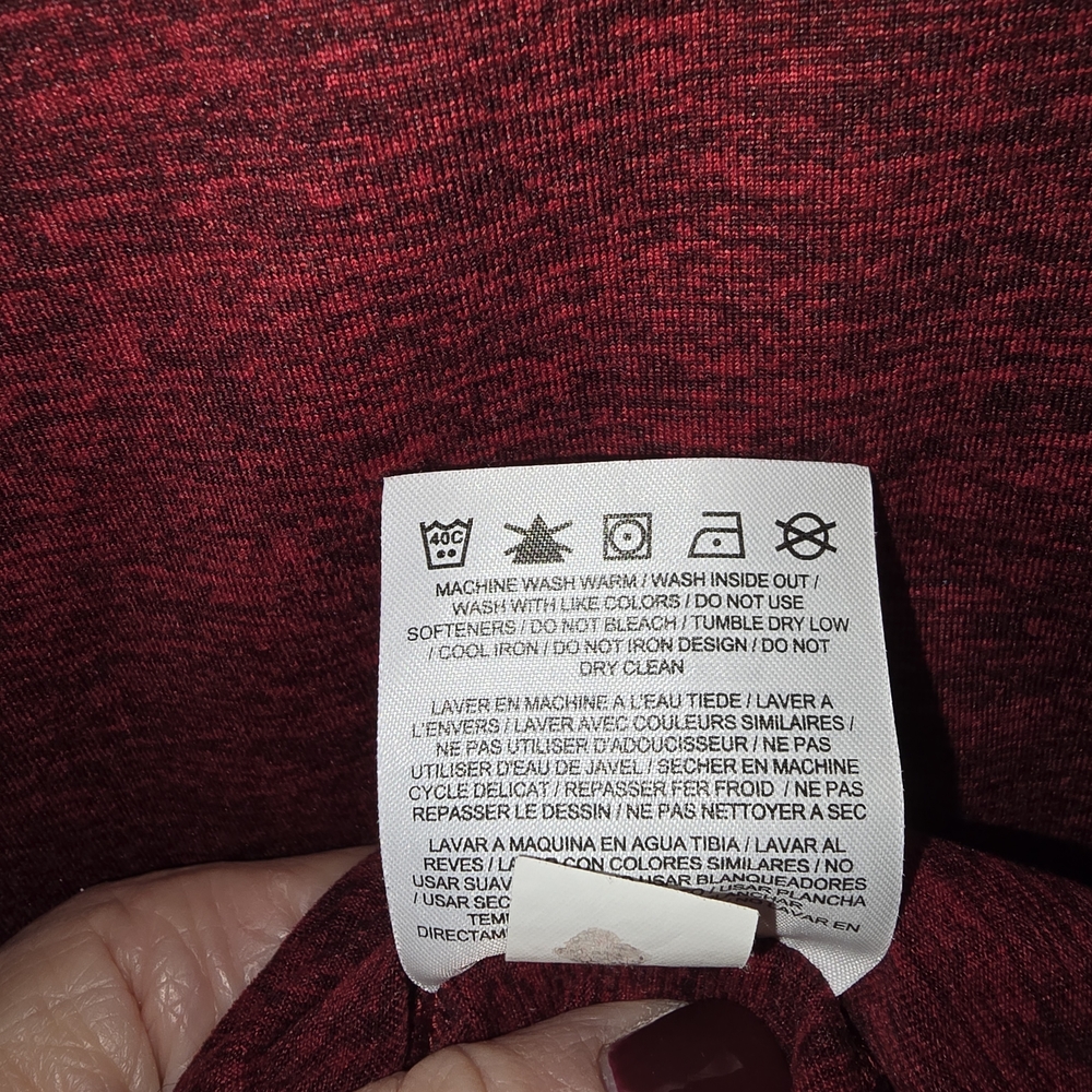 Nike Running Red Long Sleeve‎ Shirt XS Dri Fit Burgundy Men/Women - Picture 5 of 6